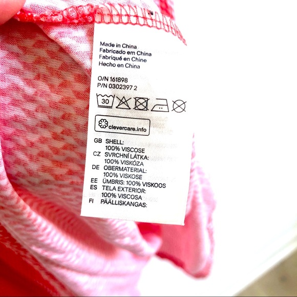 H&M | Coral Patterned Empire Waist Dress - Picture 5 of 5